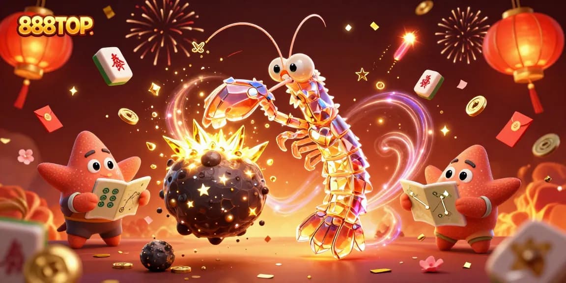 Experience thrilling gameplay with the 888TOP brand featuring vibrant casino elements and characters.