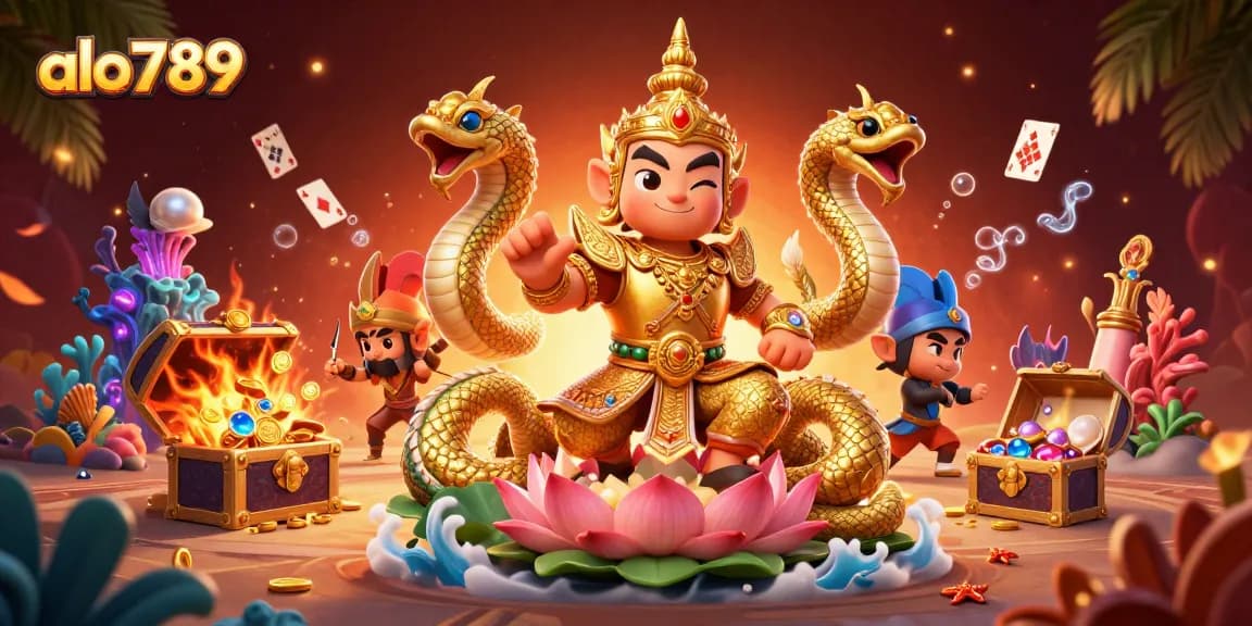 Experience the thrilling battles at alo789's live cockfighting arena featuring vibrant characters and elements.