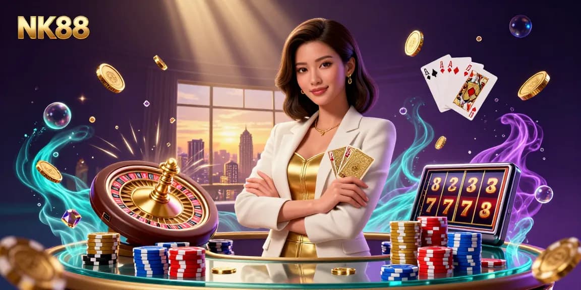 Engage in exciting gameplay at NK88, featuring vibrant graphics and professional atmosphere.