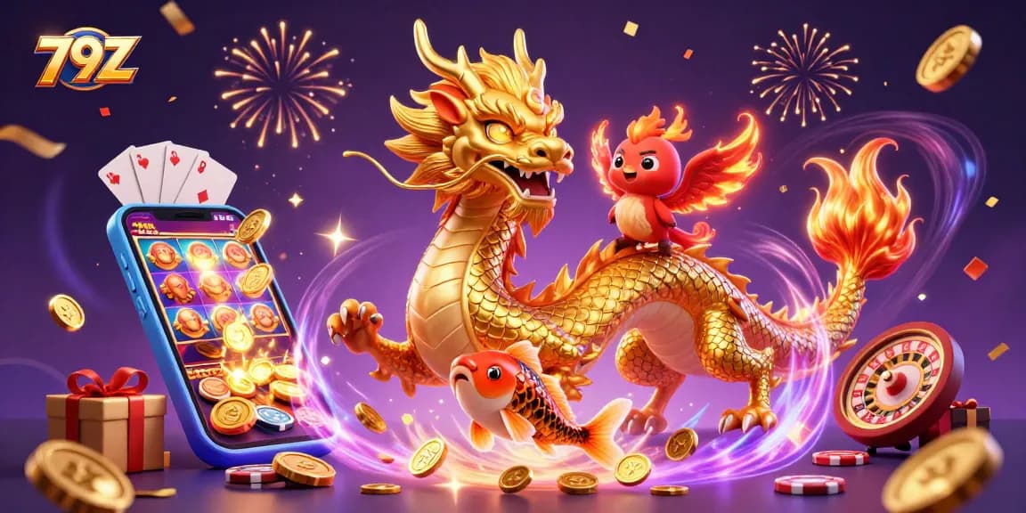 Experience thrilling gaming action with 79Z in an ultra-detailed casino illustration.