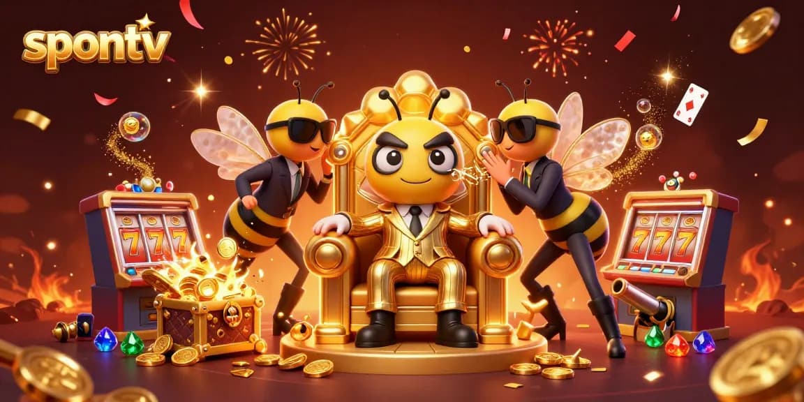 Experience high-energy live gameplay with spontv as bumblebee mob boss oversees exciting casino adventures.