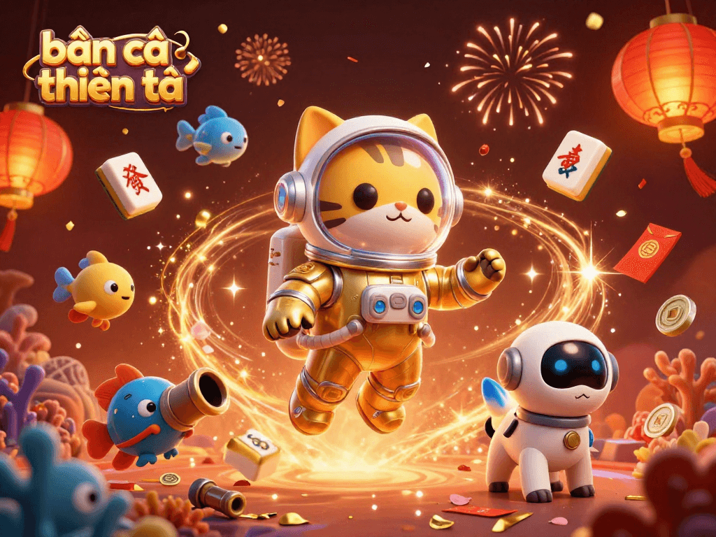 Experience the excitement of bắn cá thần tài with vibrant characters and immersive game elements.