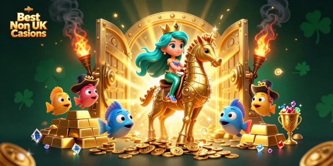 Experience the excitement of the Best Non UK Casinos with our thrilling underwater adventure featuring gems and treasures.