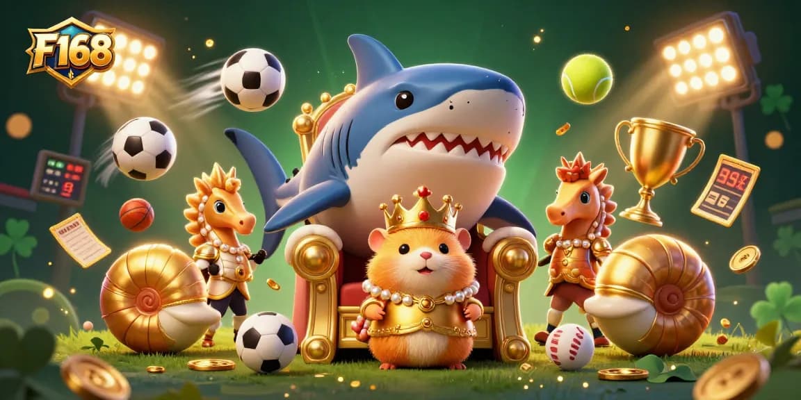 Join the thrilling action at F168, where a fierce hamster king reigns over a vibrant gambling kingdom.