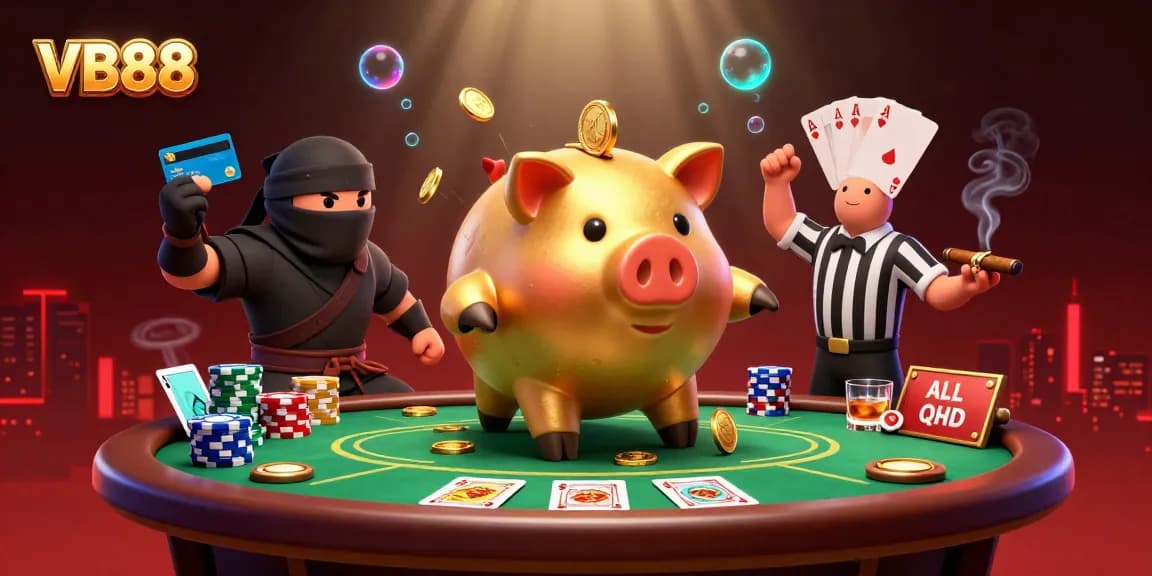 VB88 showcases a lively poker scene with unique characters and exciting game elements.