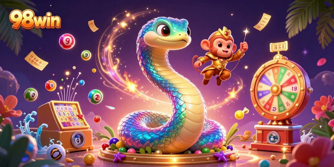 Experience thrilling gameplay at 98win with colorful games and vibrant motifs in a lively atmosphere.