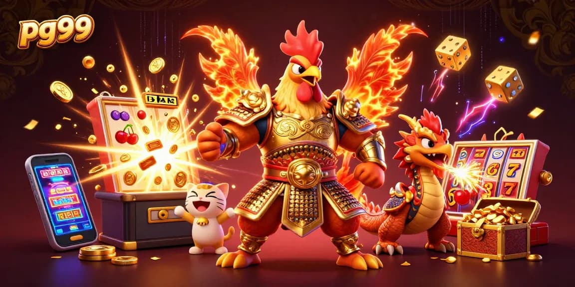 Experience thrilling jackpots at pg99 with vibrant 3D characters and casino elements.