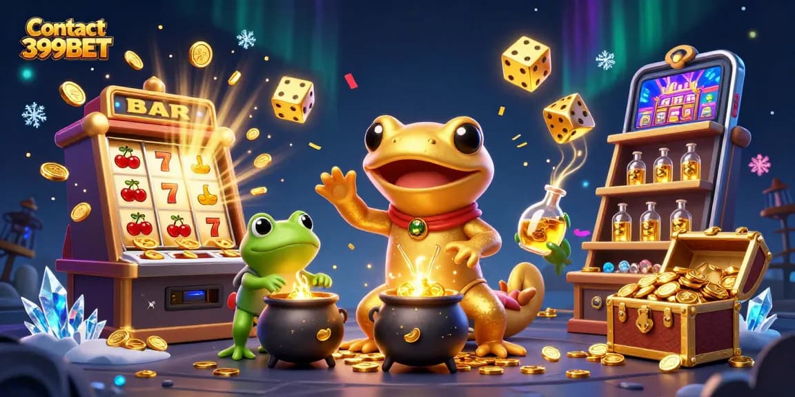 Engage with Contact 399BET for instant assistance in a vibrant casino-themed scene.
