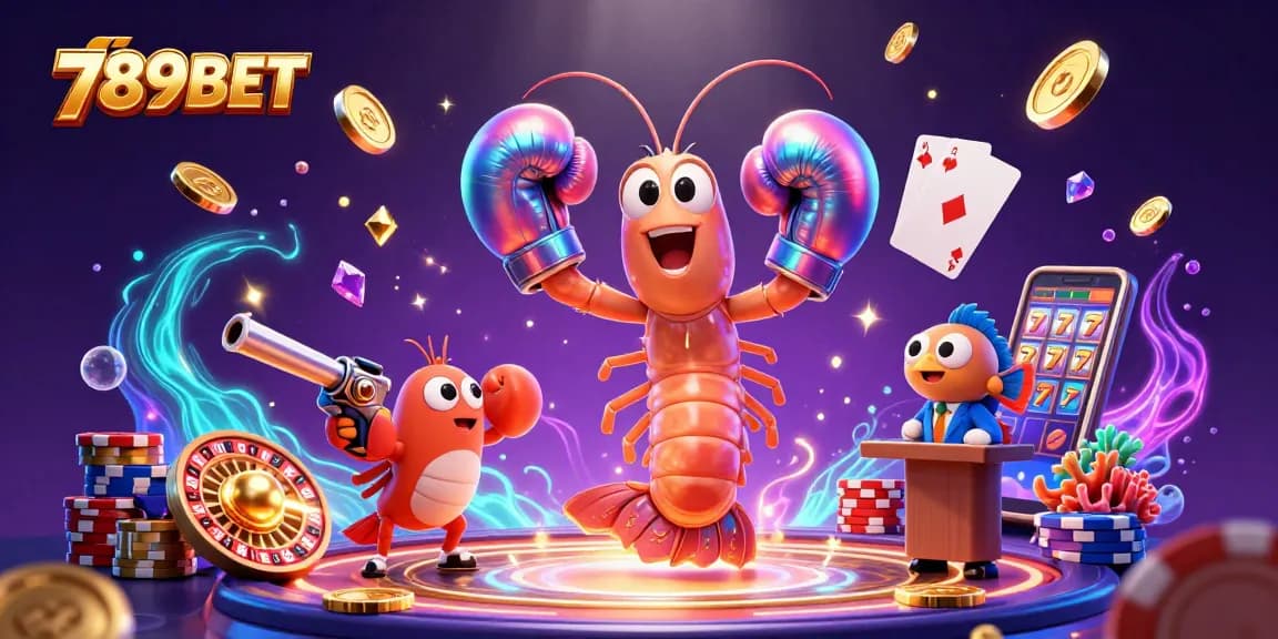 Experience thrilling gaming action at 789BET with vibrant casino characters and elements.