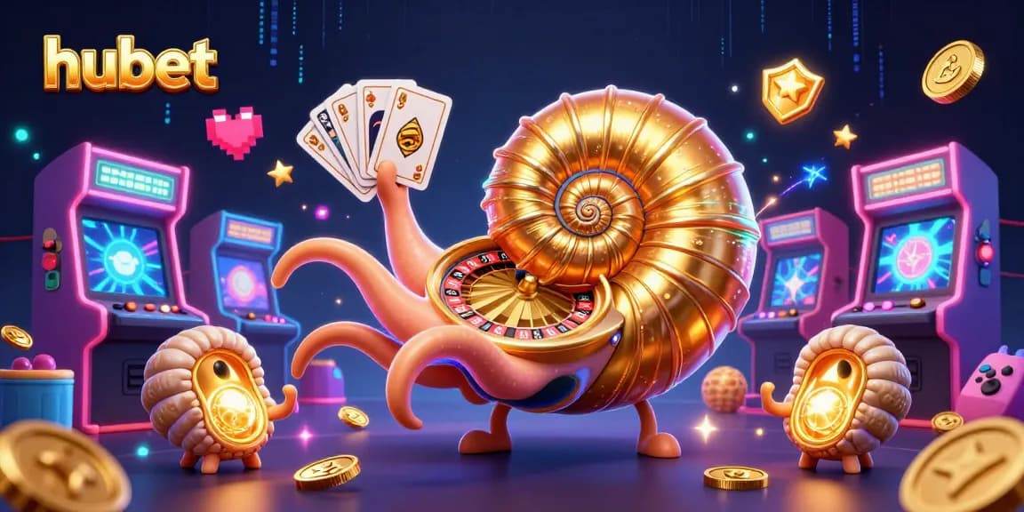 Experience thrilling gameplay at hubet with vibrant casino elements featuring a giant nautilus roulette.
