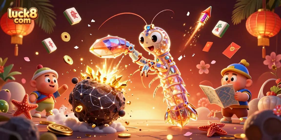 Experience excitement at luck8 com with thrilling 3D casino game action featuring vibrant characters and elements.