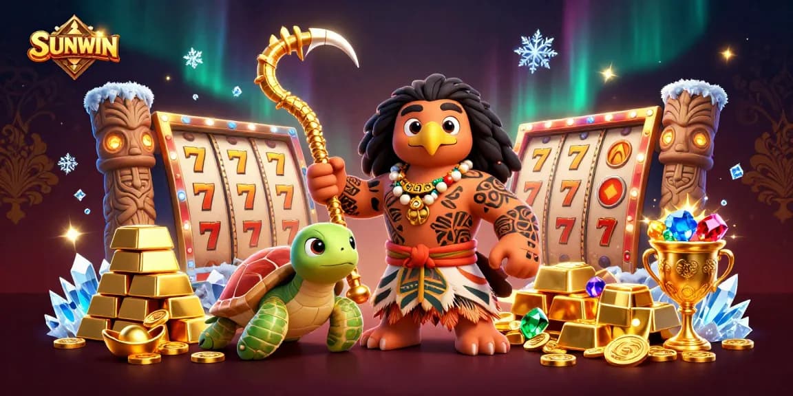 SUNWIN takes fortune to new heights, featuring a Polynesian demigod and treasure-filled environment.