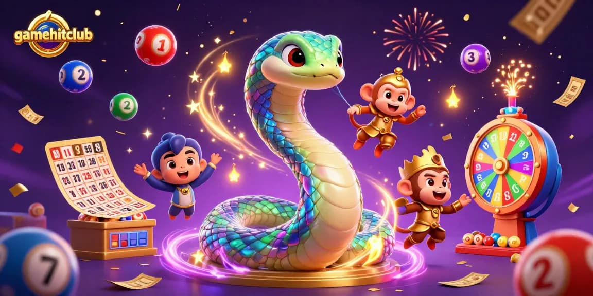 Engage with gamehitclub's colorful lottery experience featuring vibrant game elements and dynamic characters.