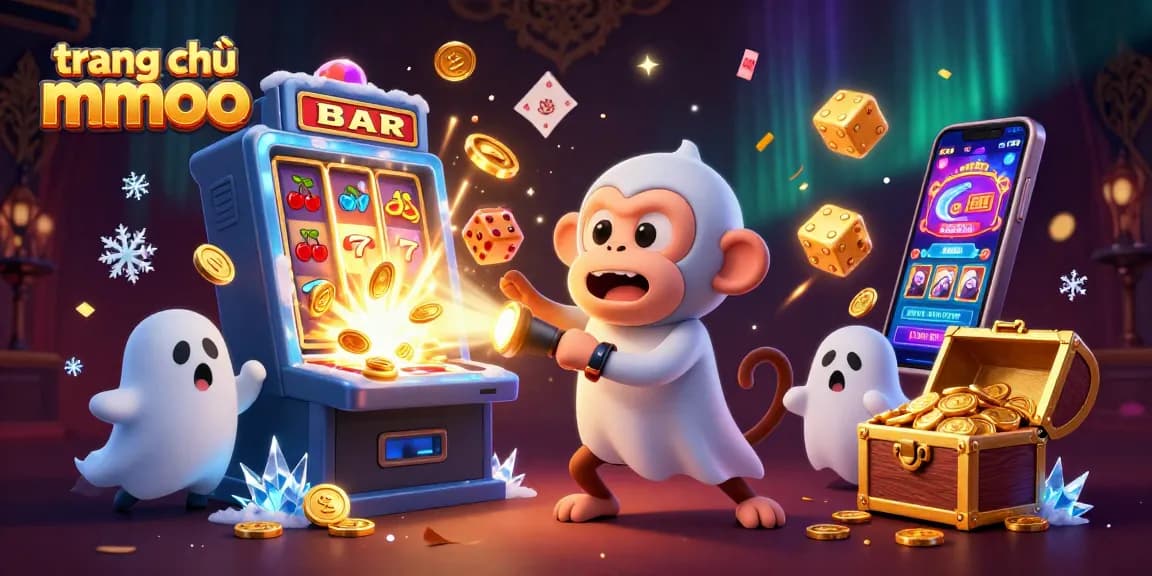 Experience the excitement of the trang chủ mmoo casino with a playful poltergeist juggling golden delights.