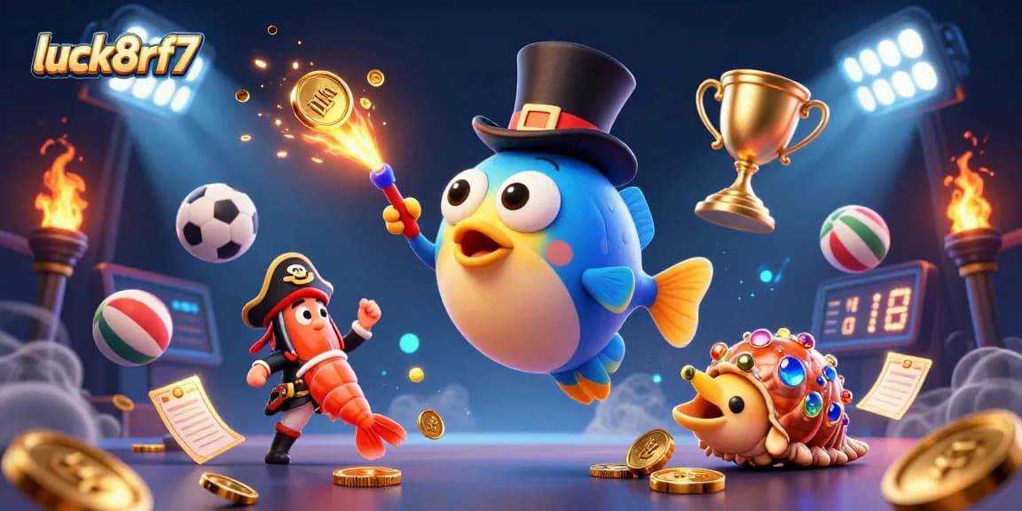 Engage in lively gameplay at luck8rf7 with deep-sea characters amid dynamic sports betting elements.