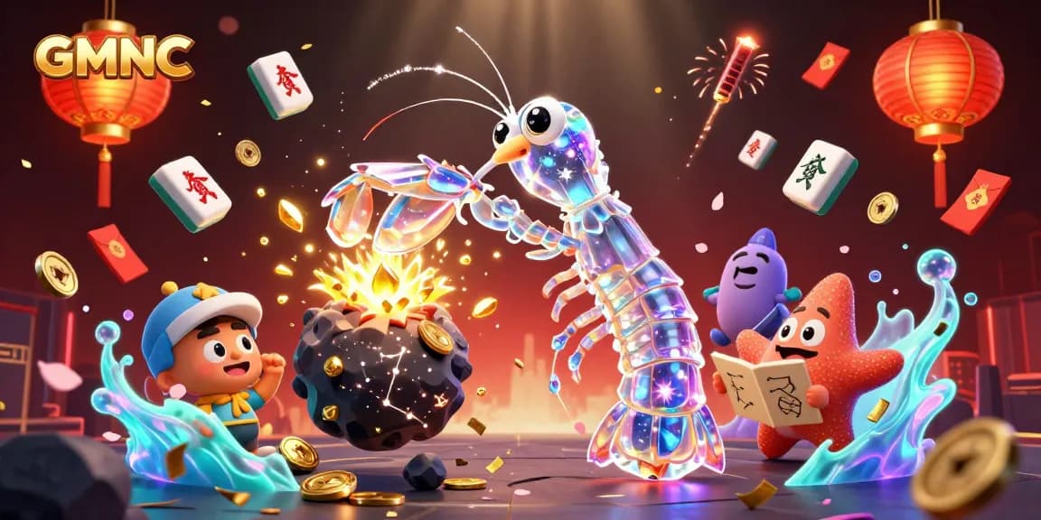 Unleash the thrill at GMNC casino with vibrant 3D illustrations of galactic samurai and treasures.