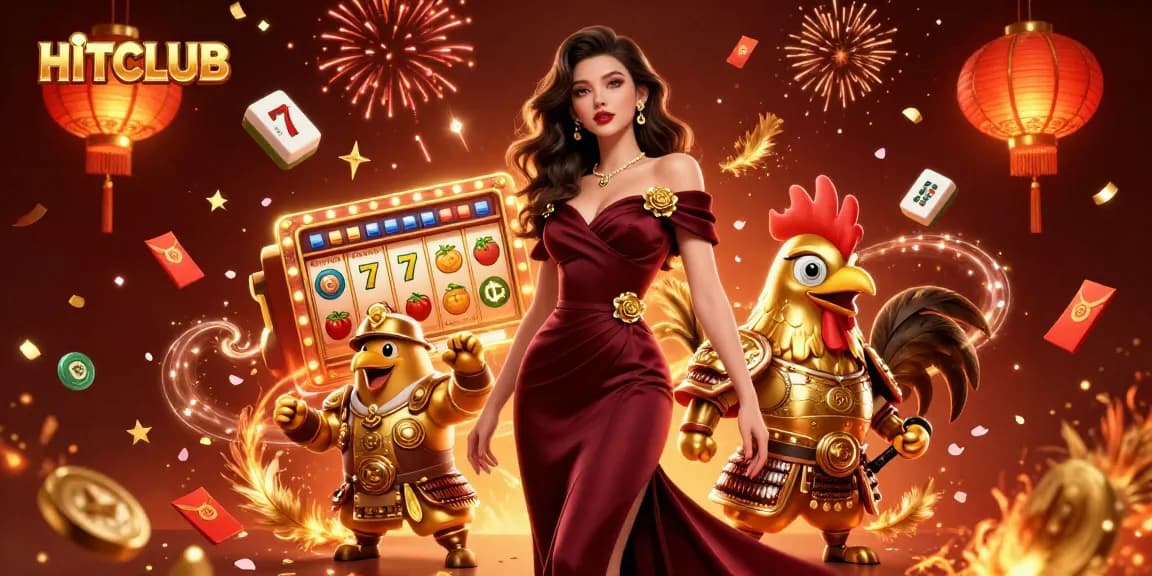 Join the winning excitement at HITCLUB with vibrant slot reels and dazzling characters.