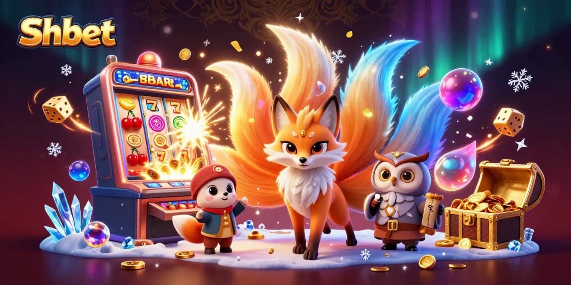 Experience Shbet’s vibrant casino atmosphere with a lively nine-tailed fox and wise owl.