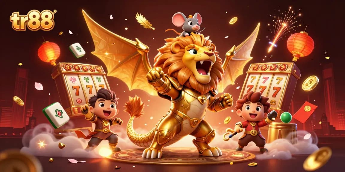 Play exciting games at tr88 with a 3D chimera and vibrant casino elements.