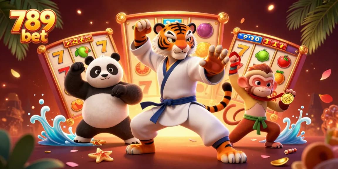 Catch the excitement of 789 bet with lively characters and dynamic slot elements in this captivating casino illustration.