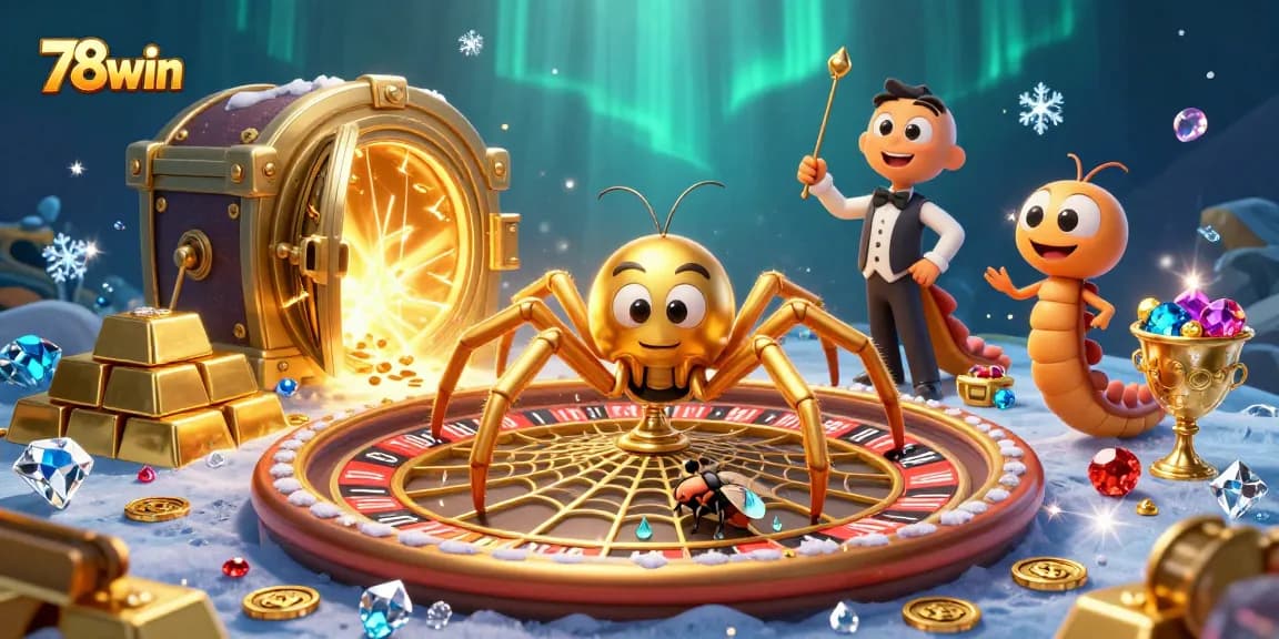 Experience thrilling spins and wins at 78win in a vibrant casino scene with exciting game elements.