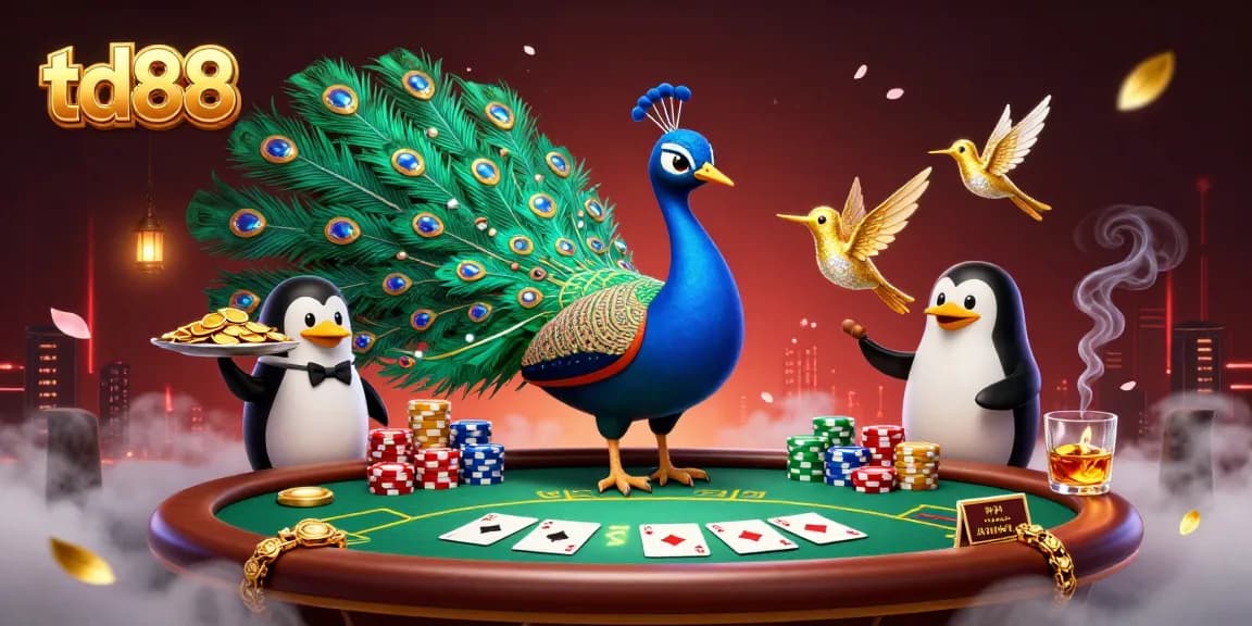 Engage with the td88 casino experience while winning at the poker table featuring vibrant gaming elements.