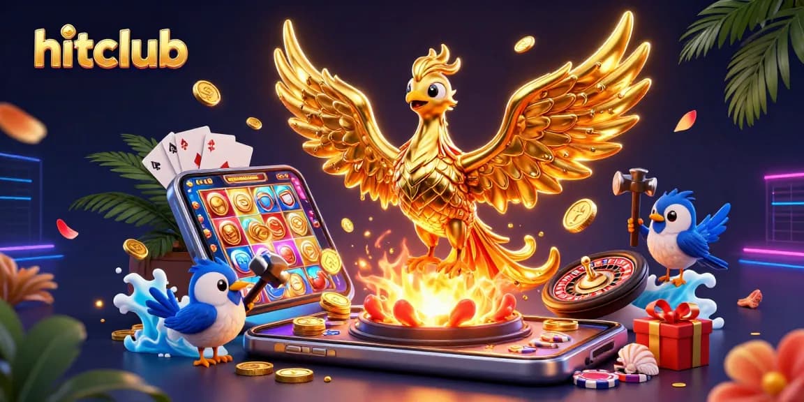 Experience the thrill of hitclub with a golden phoenix, dynamic games, and vibrant casino action.