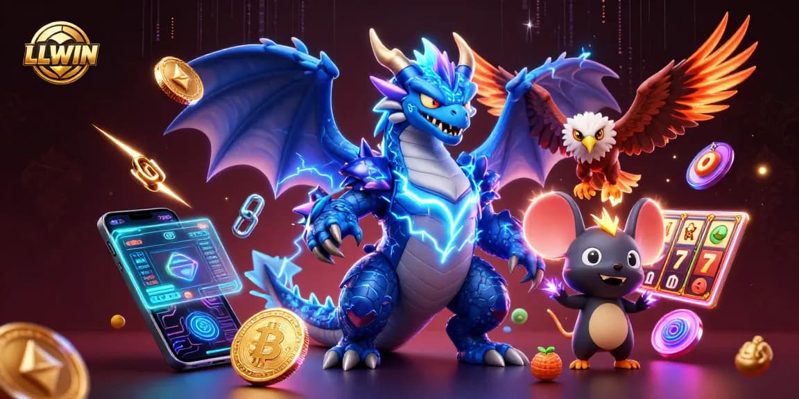 LLWIN enhances gaming excitement with vibrant 3D characters and casino elements, showcasing thrilling gameplay.