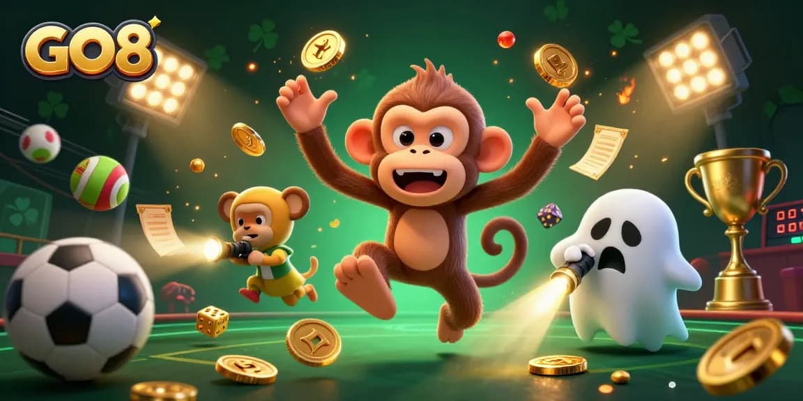 Experience thrilling gameplay and wins at GO8 with vibrant sports betting action and a haunted casino atmosphere.