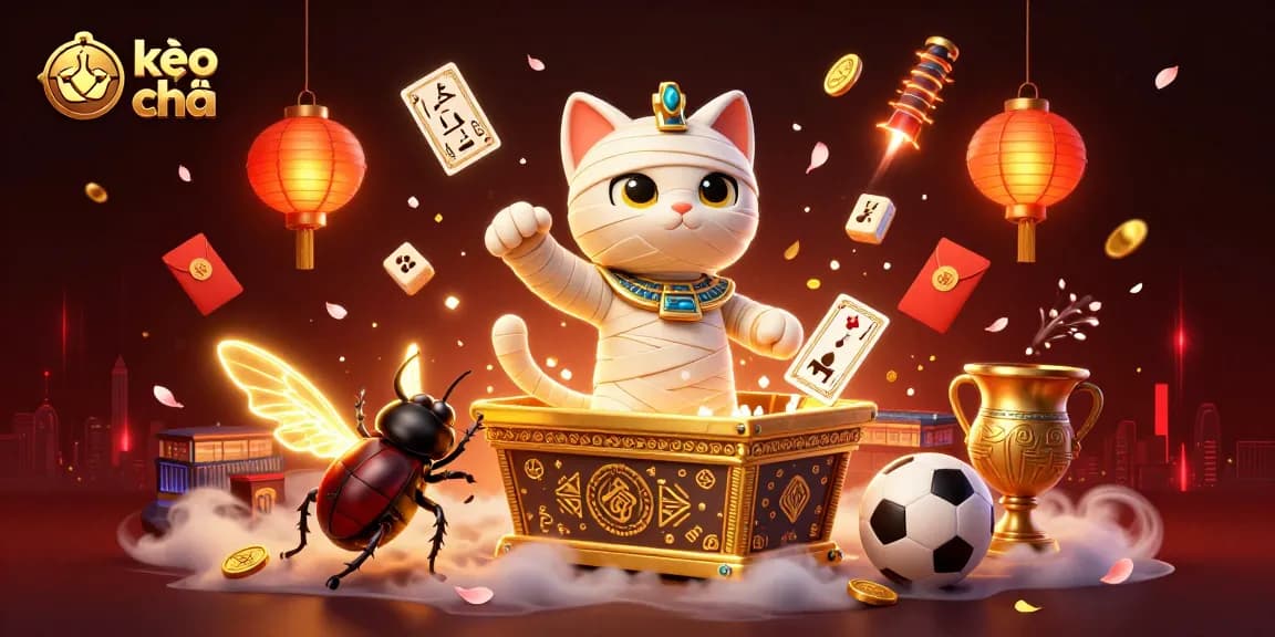 Bet on kèo nhà cái through a captivating 3D Egyptian mummy-themed casino illustration showcasing thrilling sports elements.