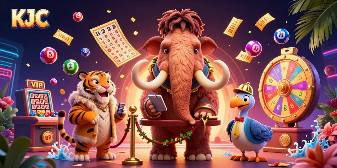 Experience KJC with vibrant 3D casino fun featuring furry bouncers and exciting games.