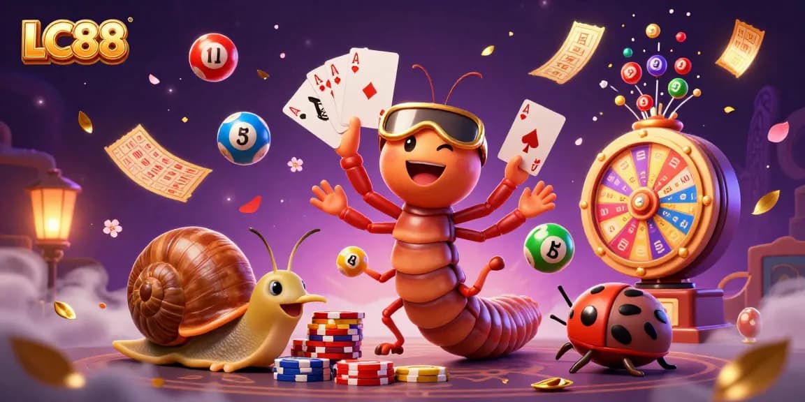 Engage with LC88's exciting casino games featuring vibrant characters and dynamic elements.