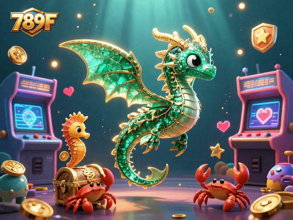Engage in thrilling 789F gameplay with a mesmerizing sea dragon and treasure chest scene.