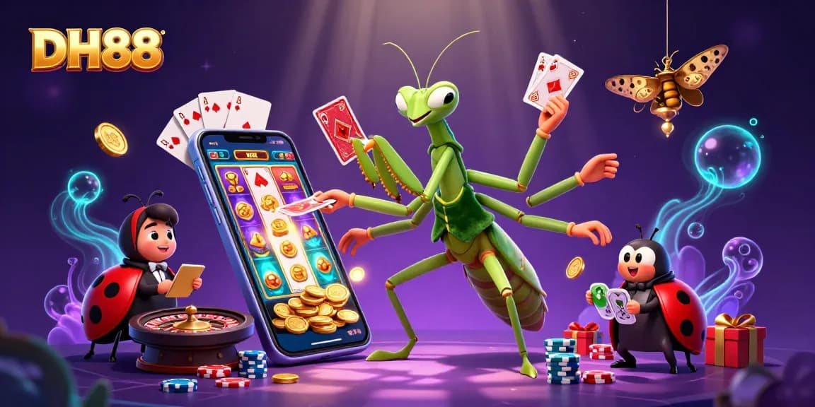 Experience exciting gameplay at DH88 with a dynamic scene featuring vibrant casino elements and characters.