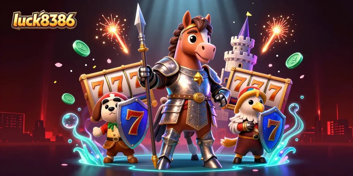 Experience winning moments at luck8386 with vivid fantasy gaming illustration highlighting slot and jackpot excitement.