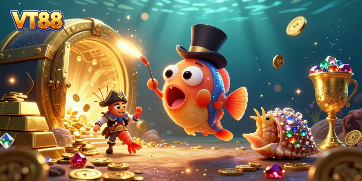 Engage in winning experiences with VT88's vibrant underwater casino world.