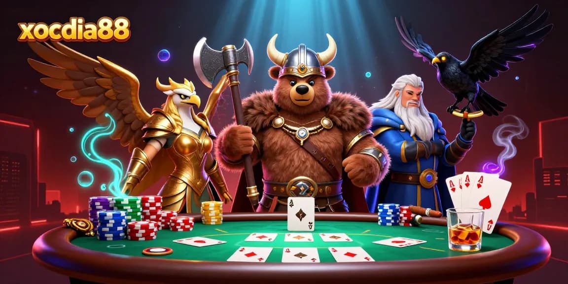 xocdia88 showcases vibrant 3D casino action with iconic characters and immersive elements.