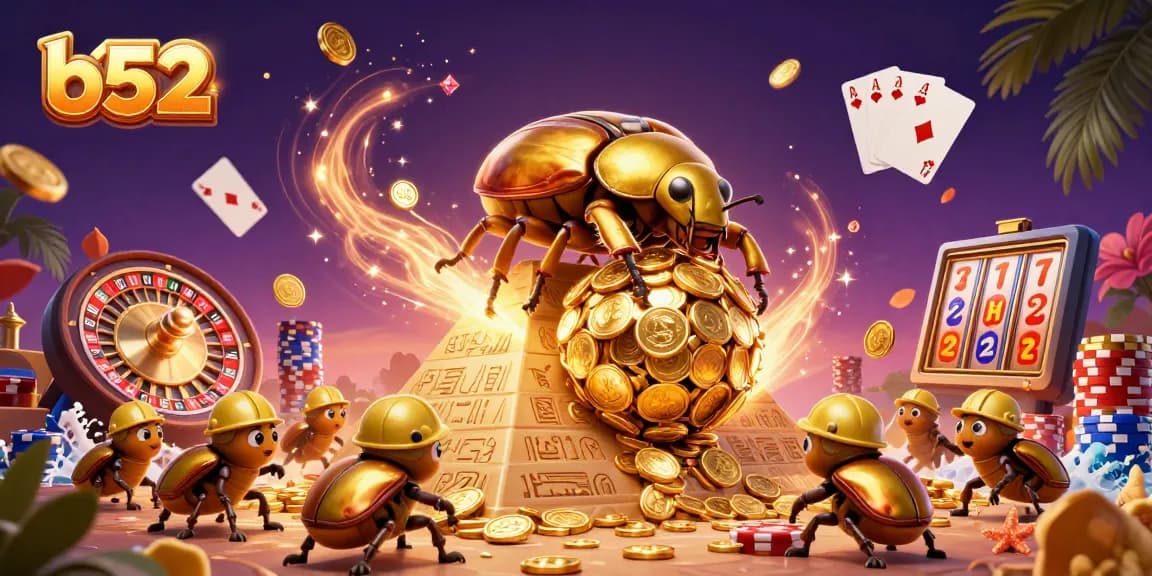 b52 casino platform engaging players with vibrant gold coins and dynamic gaming elements.