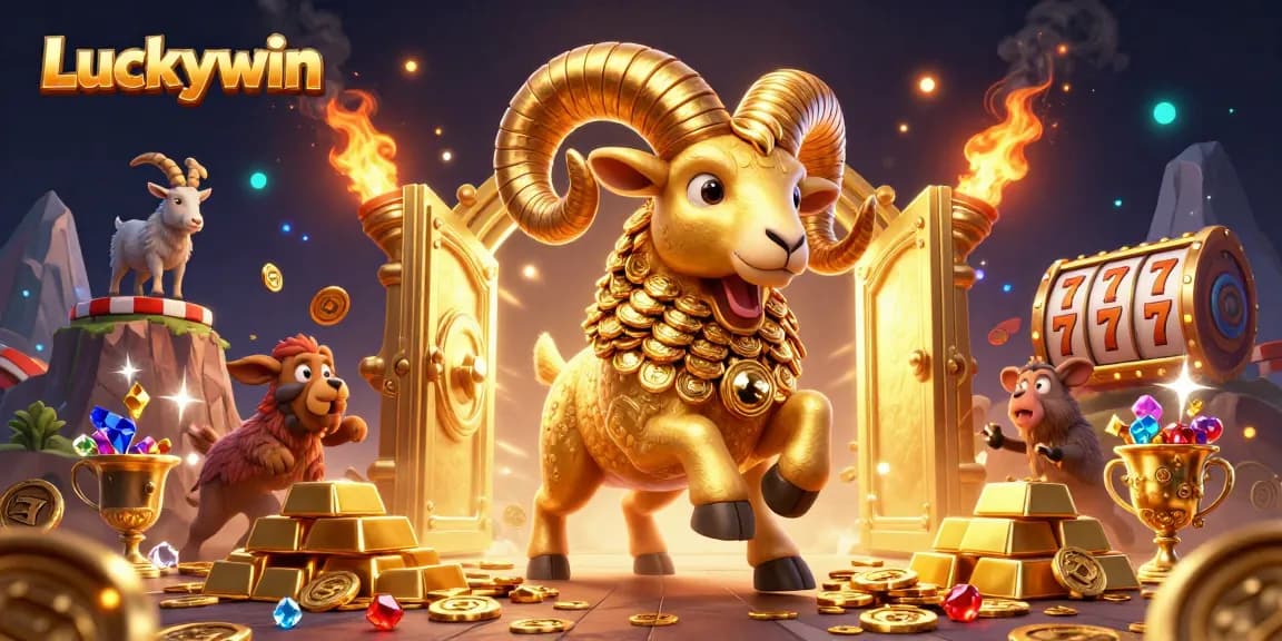 Engage with Luckywin's thrilling casino atmosphere featuring dynamic characters and sparkling treasures.