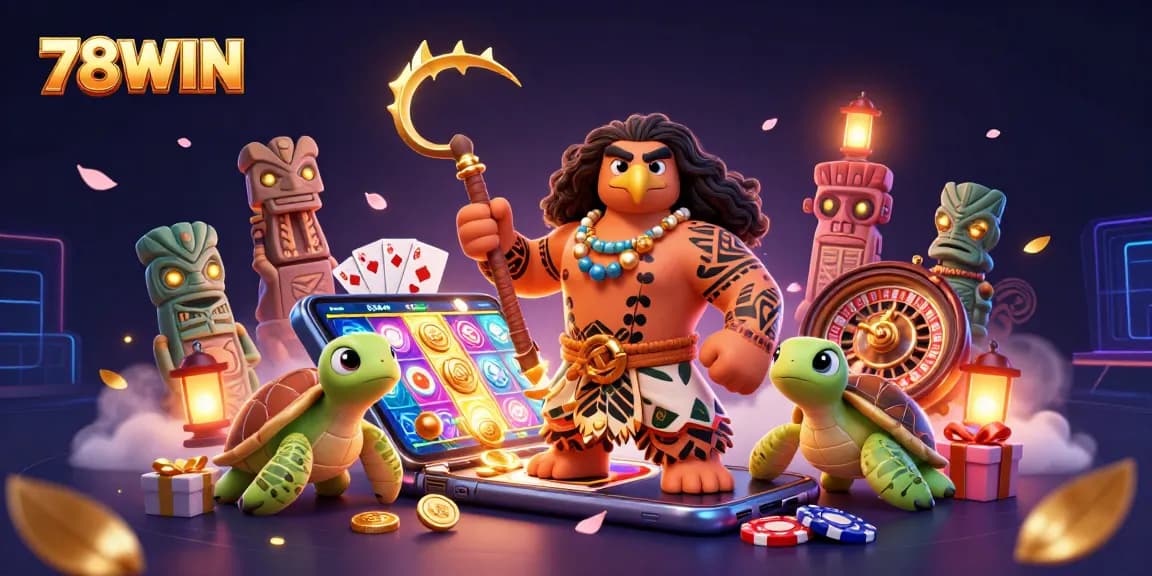 Engage with thrilling slots and casino games at 78WIN featuring vibrant characters and dynamic action!
