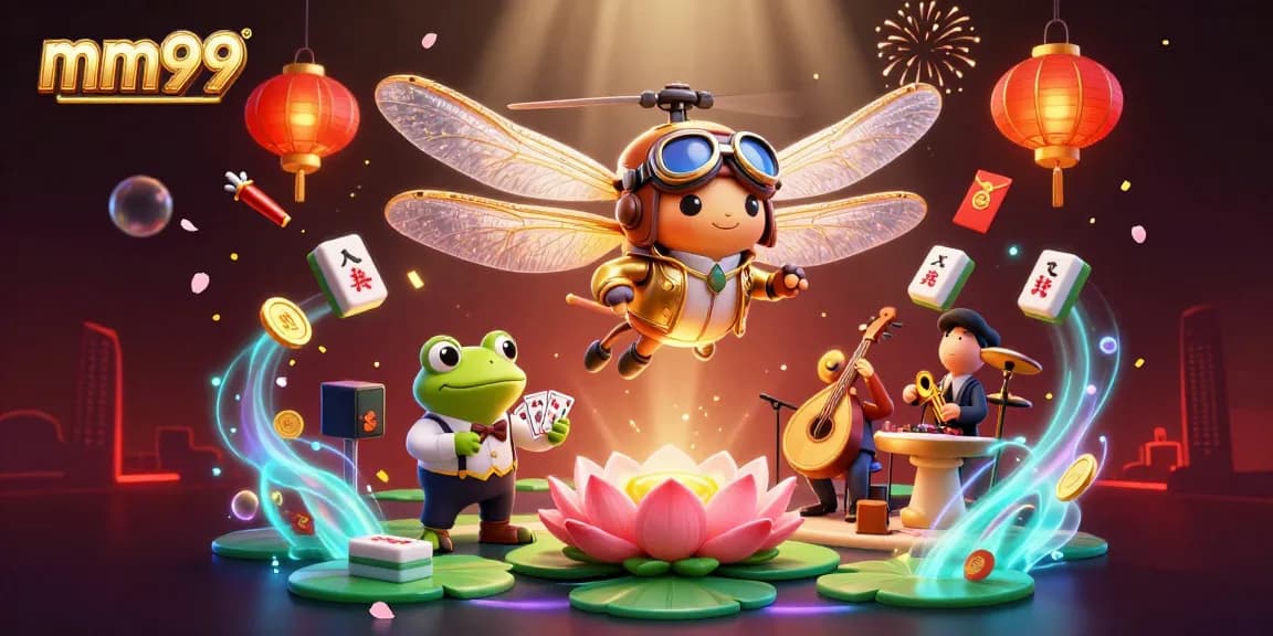 Experience thrilling gameplay at mm99 with vibrant casino characters and festive elements