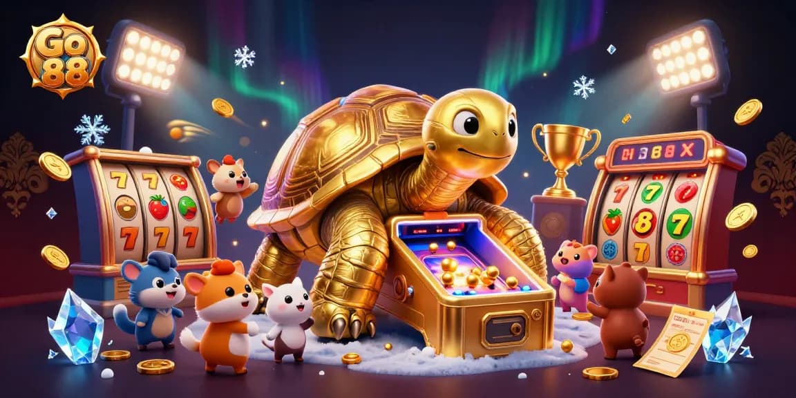 Experience the thrill of Go 88 gaming with a vibrant scene of excitement, slot reels, and dynamic rewards.