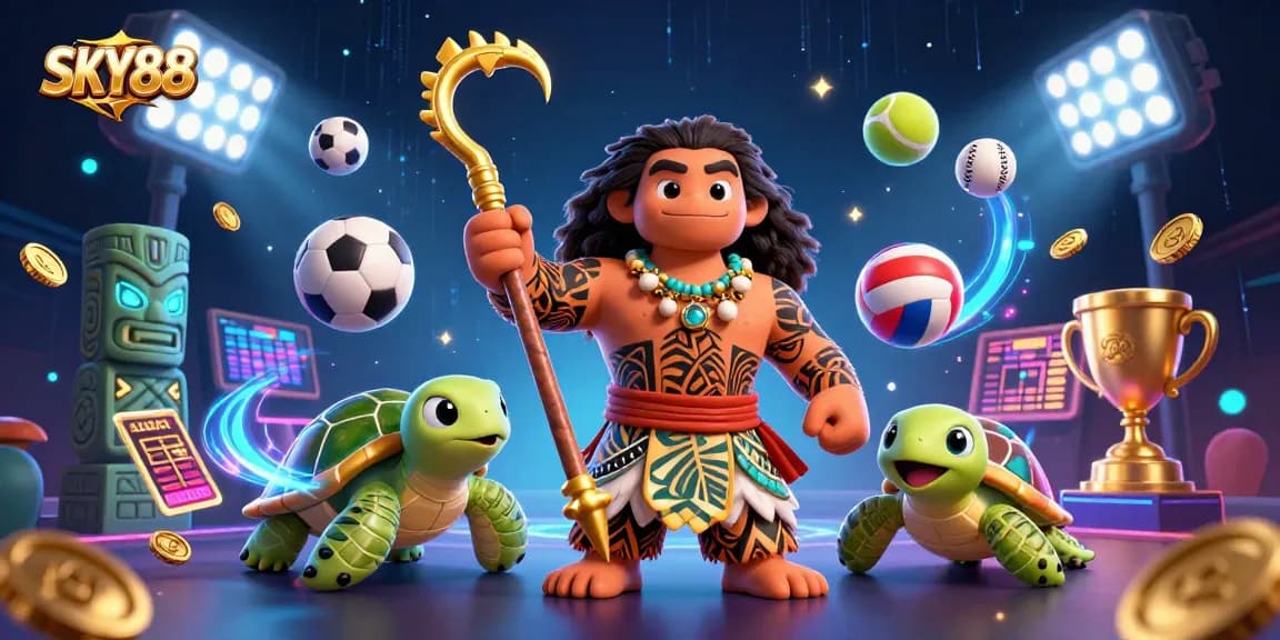 Join the excitement with SKY88's thrilling sports betting scene showcasing passion and vibrant energy.