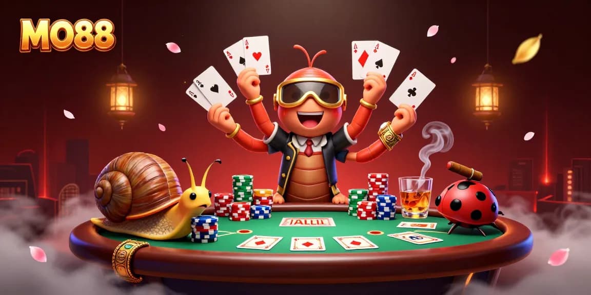 Experience thrilling gameplay with MO88 in a vibrant casino scene brimming with excitement.