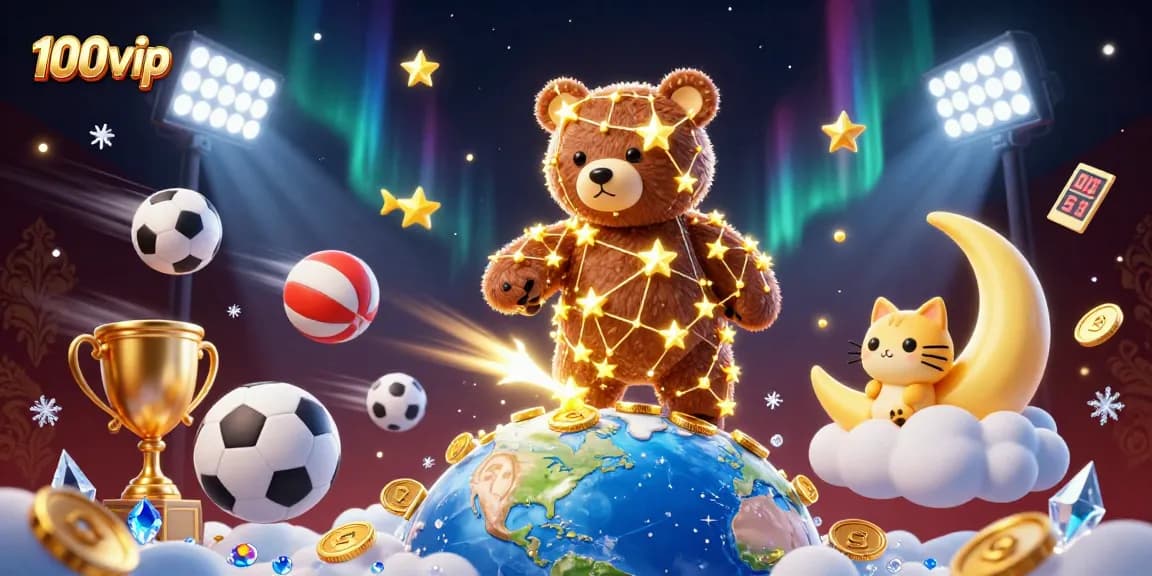 Experience the thrill of 100vip gaming, capturing golden coins amidst dynamic sports action.