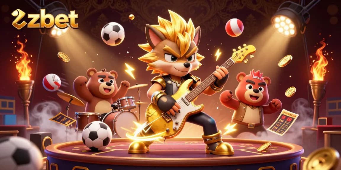 Experience thrilling zbet action with lively casino characters and dynamic sports elements.