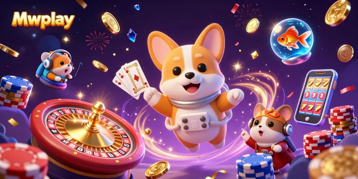 Experience thrilling gameplay at Mwplay with 3D characters in a vibrant casino atmosphere.