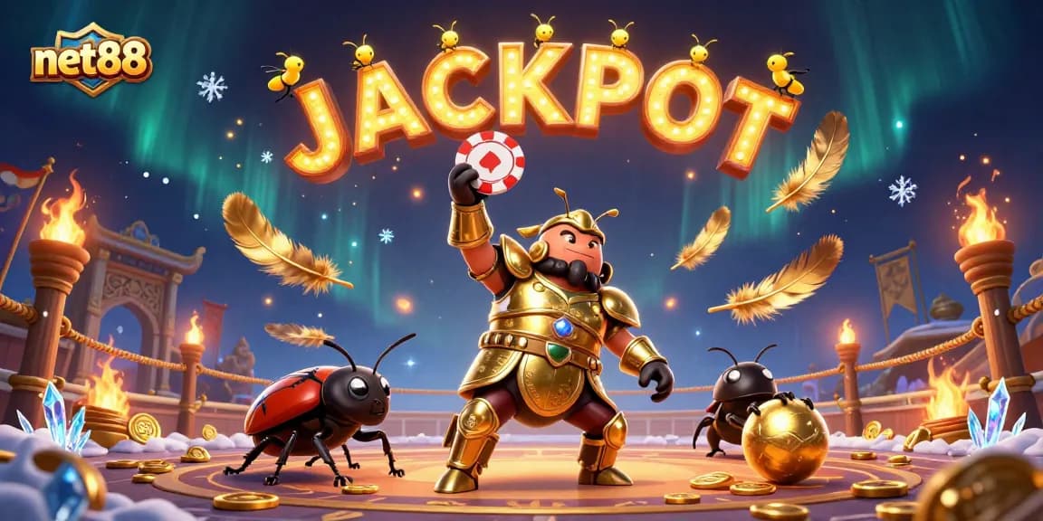 Experience thrilling action with net88 as Hercules beetle triumphs in a vibrant casino arena.