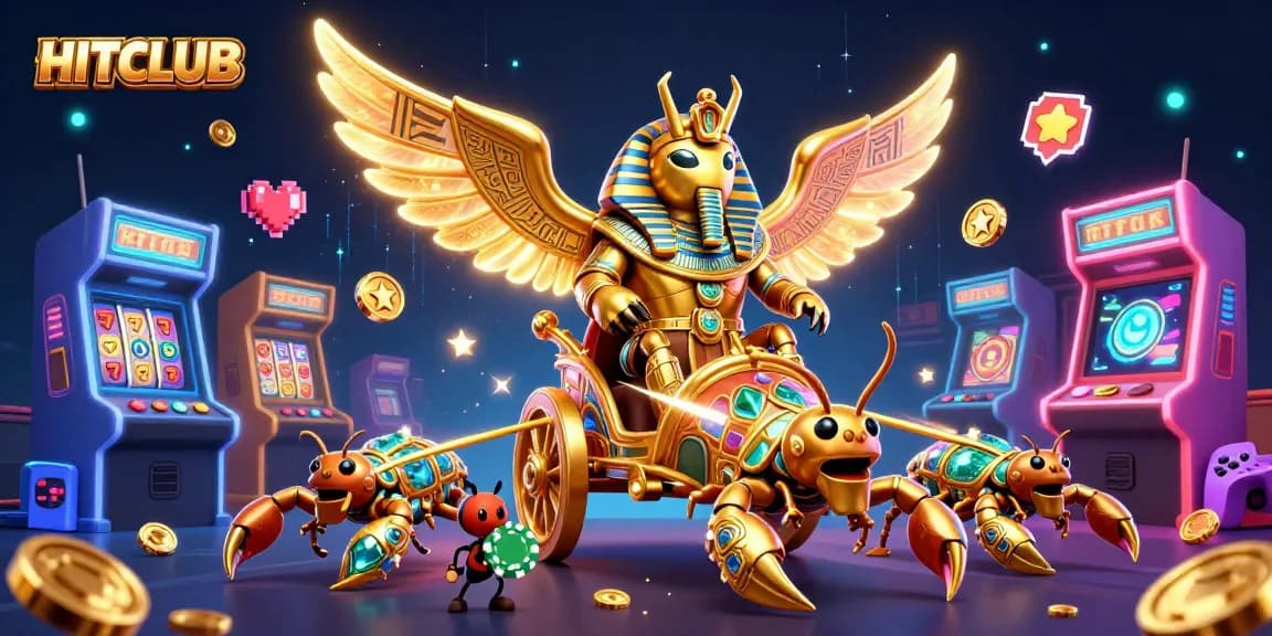 Experience the exciting HITCLUB gaming world featuring colossal characters and rich casino elements.
