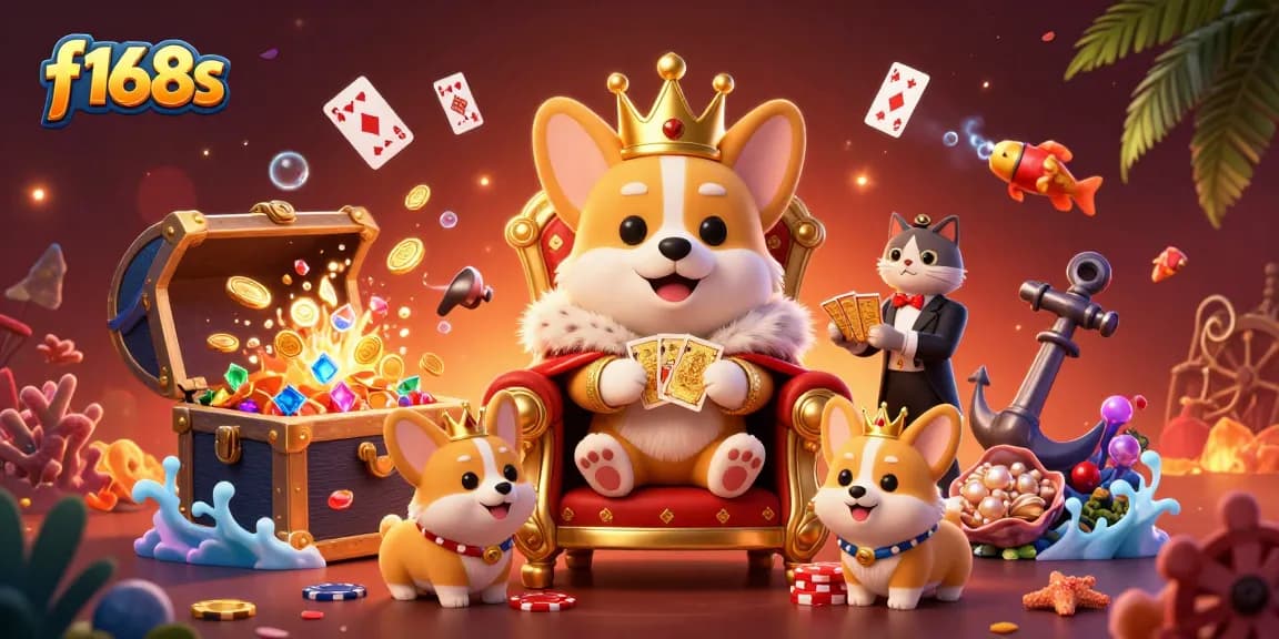 Experience thrilling gameplay at f168s with vibrant characters and casino-themed elements bursting with excitement.